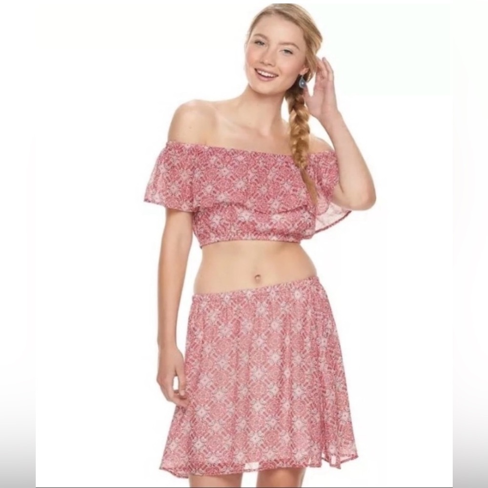 NWOT Speechless Boho Matching Top and Skirt Set